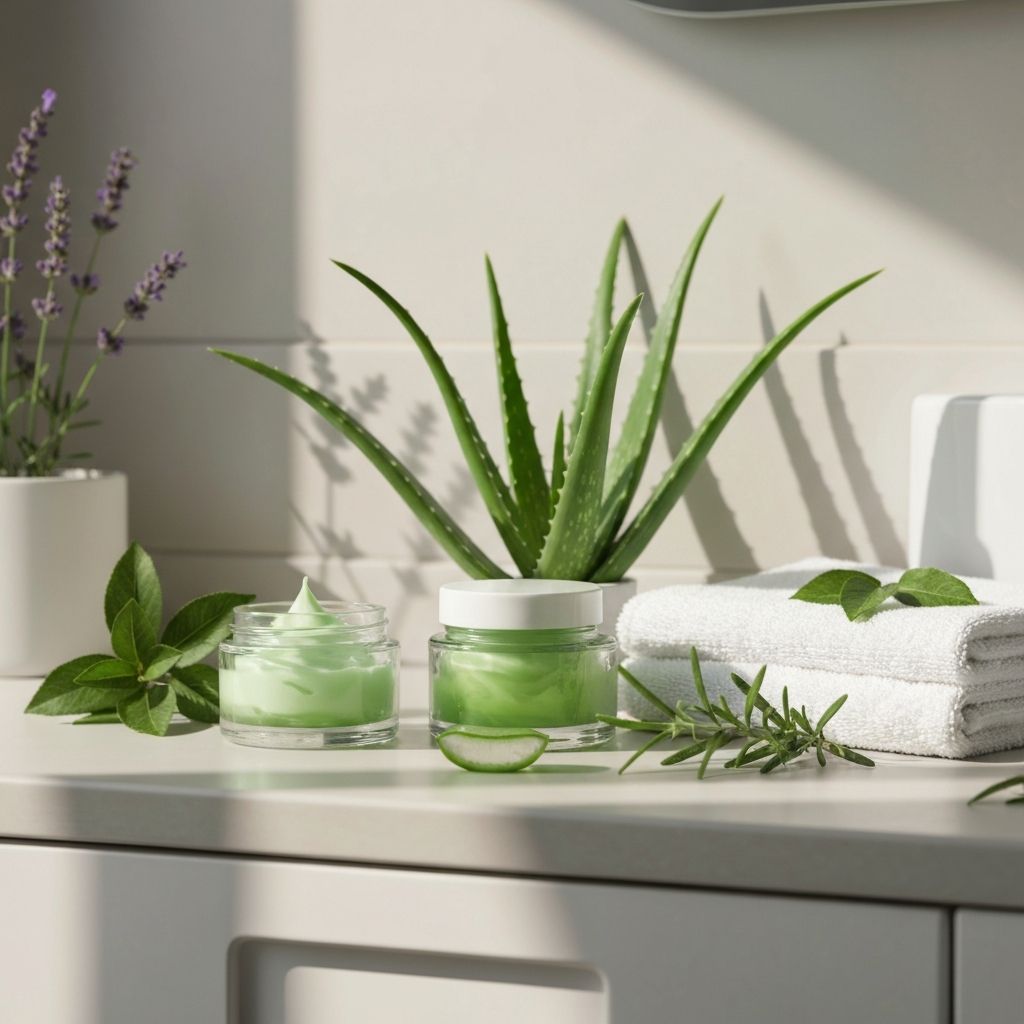 Natural skincare routine products