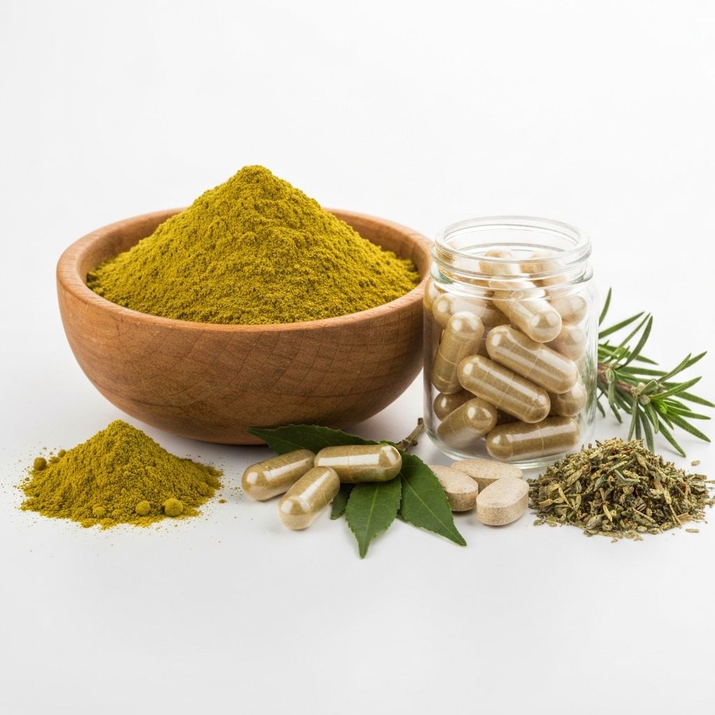 Various natural supplement forms